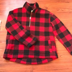 Buffalo Plaid pullover (plush Sherpa)